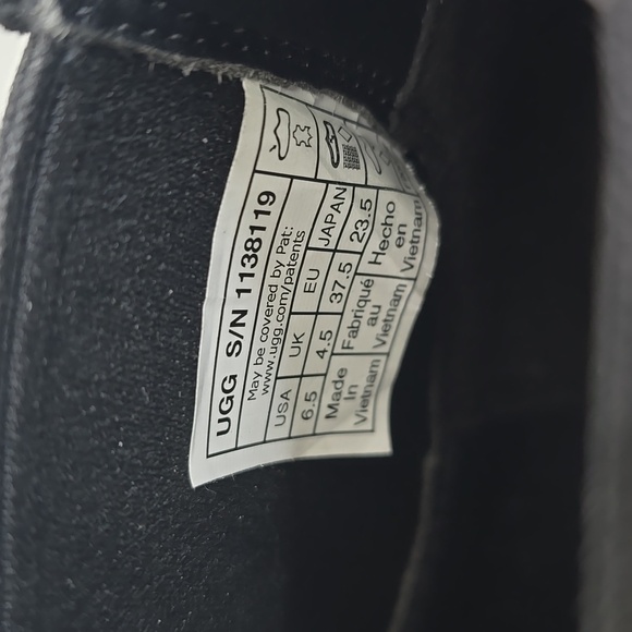 Ugg Loxley Suede Leather Booties, Black, Sz. 6.5 - Picture 9 of 11